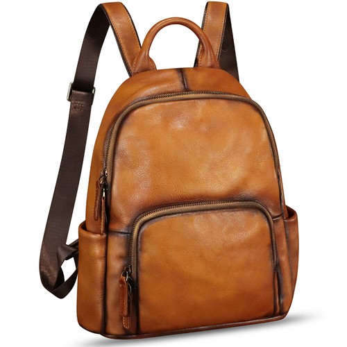 Genuine Leather Fashion Backpack Women Leather Knapsack Rucksack Daypack Bag - Picture 11 of 14