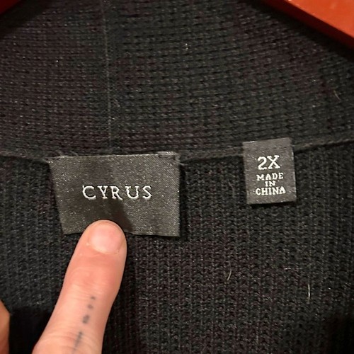 Cárdigan Suéter Cyrus Negro Largo Medio Elegante Cápsula Minimalista 2X Básico - Imagen 3 de 4