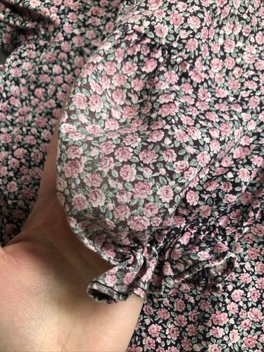 VINTAGE 80s PInk FLORAL DRESS SIZE 5 SEARS Made In USA Read Description - Picture 9 of 10