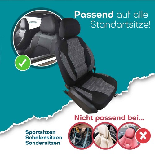 Prime Coprisedili Auto adatti per VW Tiguan 2 dal 2006-2022 (Nero) | NUOVO - Foto 8 di 12