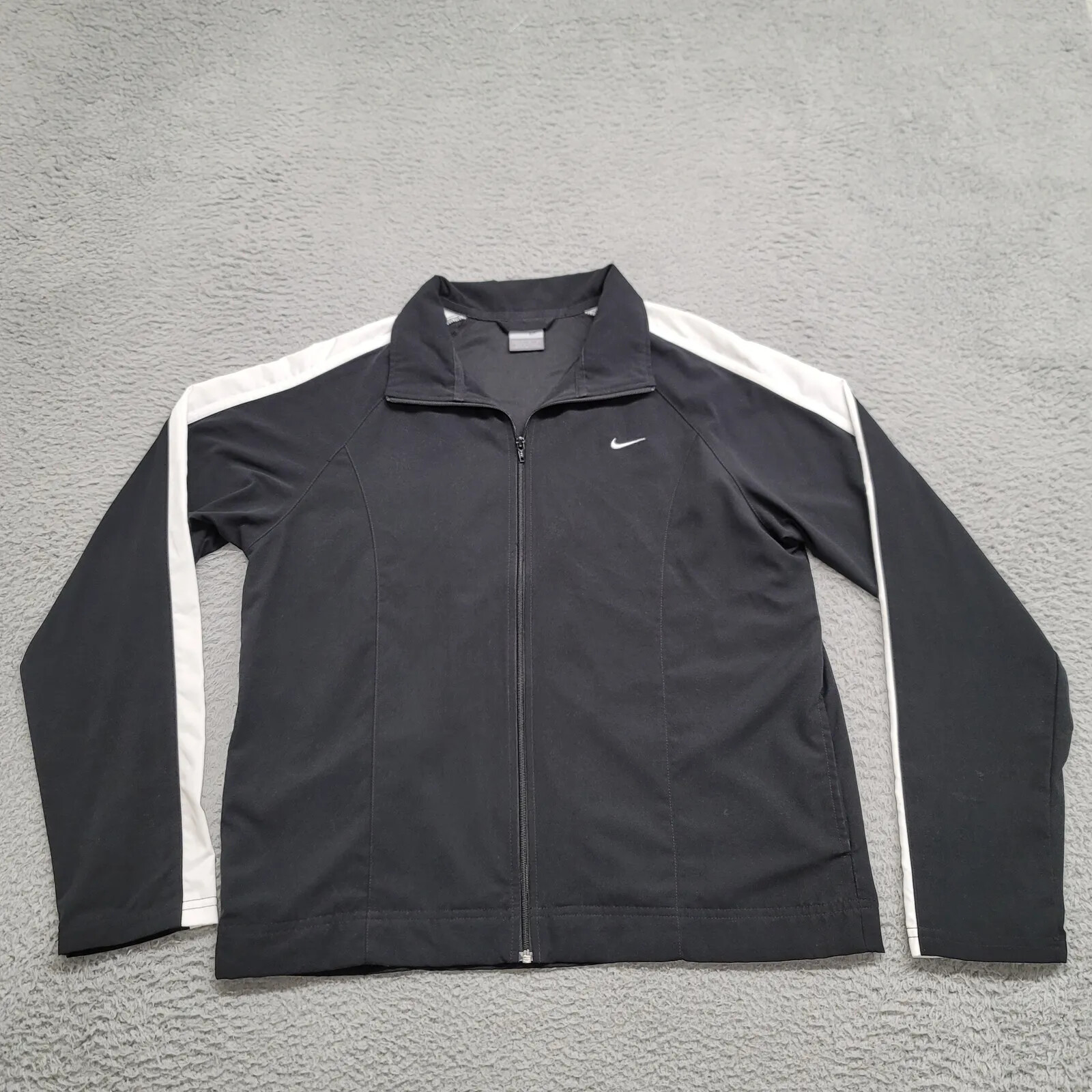 SACAI X NIKE Giacca Nike donna media (8 10) nera full zip pista corsa outdoor a righe