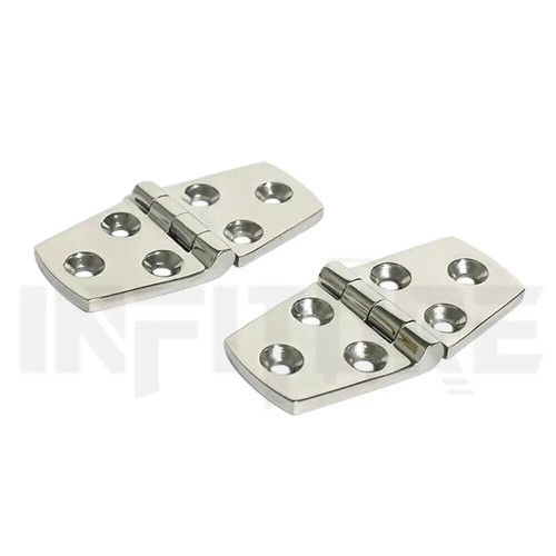 2Pcs Boat Marine Flush Door Cabin Stamp Strap Hinge 3"x1.5" 304 Stainless Steel - Picture 1 of 9