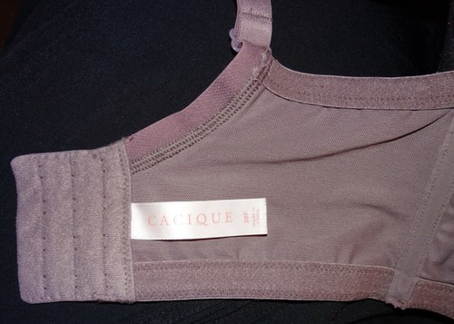 Cacique Lightly Lined Full Coverage Bra 38F Mauve / Pink Lace Underwire Polka - Picture 7 of 7