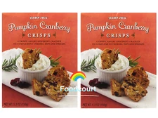 2 Packs Trader Joe's Pumpkin Cranberry Crisps 5.3 oz Each Pack, Total 10.6 oz