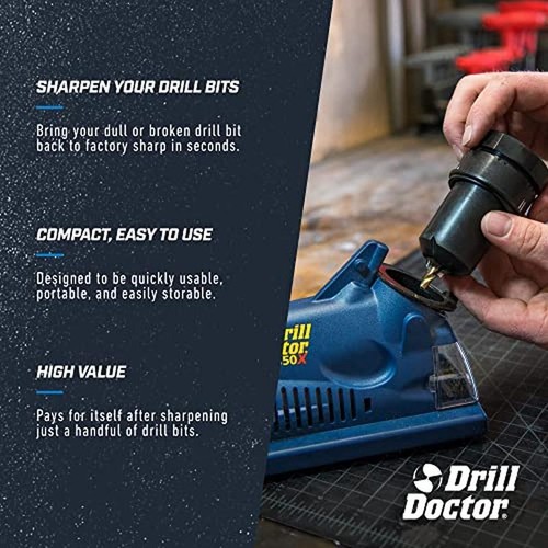 Industrial-Strength Diamond Wheel Drill Bit Sharpener 3/32"-1/2" Twist Bits New - Picture 4 of 6