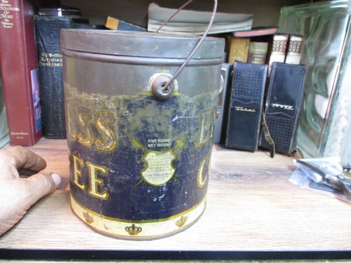 COFFEE CAN EMPRESS BRAND 5 LB original early 1900'S TIN LABEL RARE STONE ORDEAN - Picture 5 of 8
