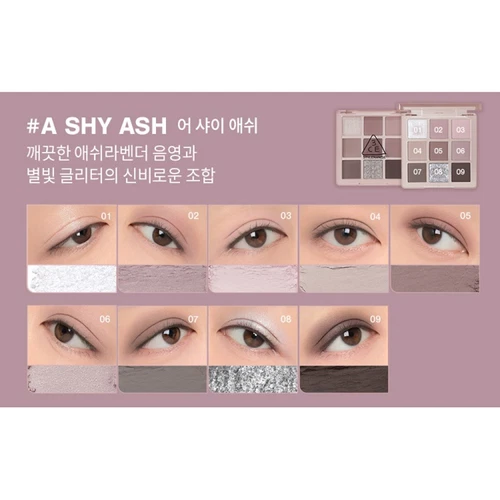 3CE Multi Eye Color Palette 8.5g #A Shy Ash 23 F/W K-Beauty - Picture 5 of 5