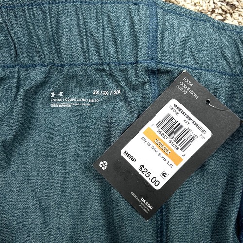 NUEVO Pantalones Cortos Under Armour Logo Para Mujer 3XL Verde Ligero Atlético Ajuste Cómodo - Imagen 7 de 11