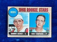 1968 Topps - 1968 Rookie Stars Johnny Bench (RC) #247 HOF - B