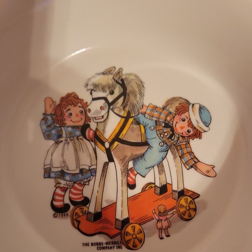 Lot Of 3 Vintage Kids Melamine Bowls Micky Mouse, Raggedy Ann & Snoopy - Picture 4 of 9