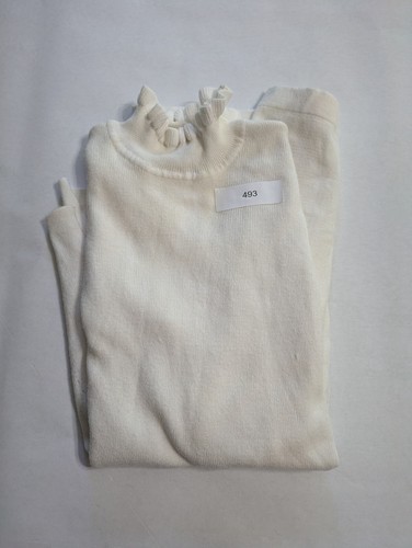 Suéter para mujer EVIDNT cuello alto pequeño blanco marfil mangas acampanadas pulóver Prendas para el torso - Imagen 11 de 11