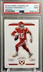 PATRICK MAHOMES Chiefs 2019 Panini Chronicles Vertex #V21 PSA 9, LOW POP - MVP