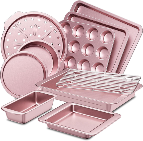 Bakeware Sets, Baking Pans Set, Nonstick Oven Pan for Kitchen with Wider Grips, - Picture 9 of 12