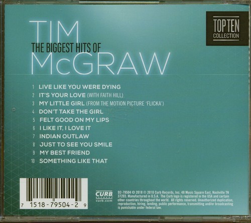 Tim McGraw - Live Like You Were Dying - The Biggest Hits Of Tim McGraw (CD) -... - Bild 2 von 2