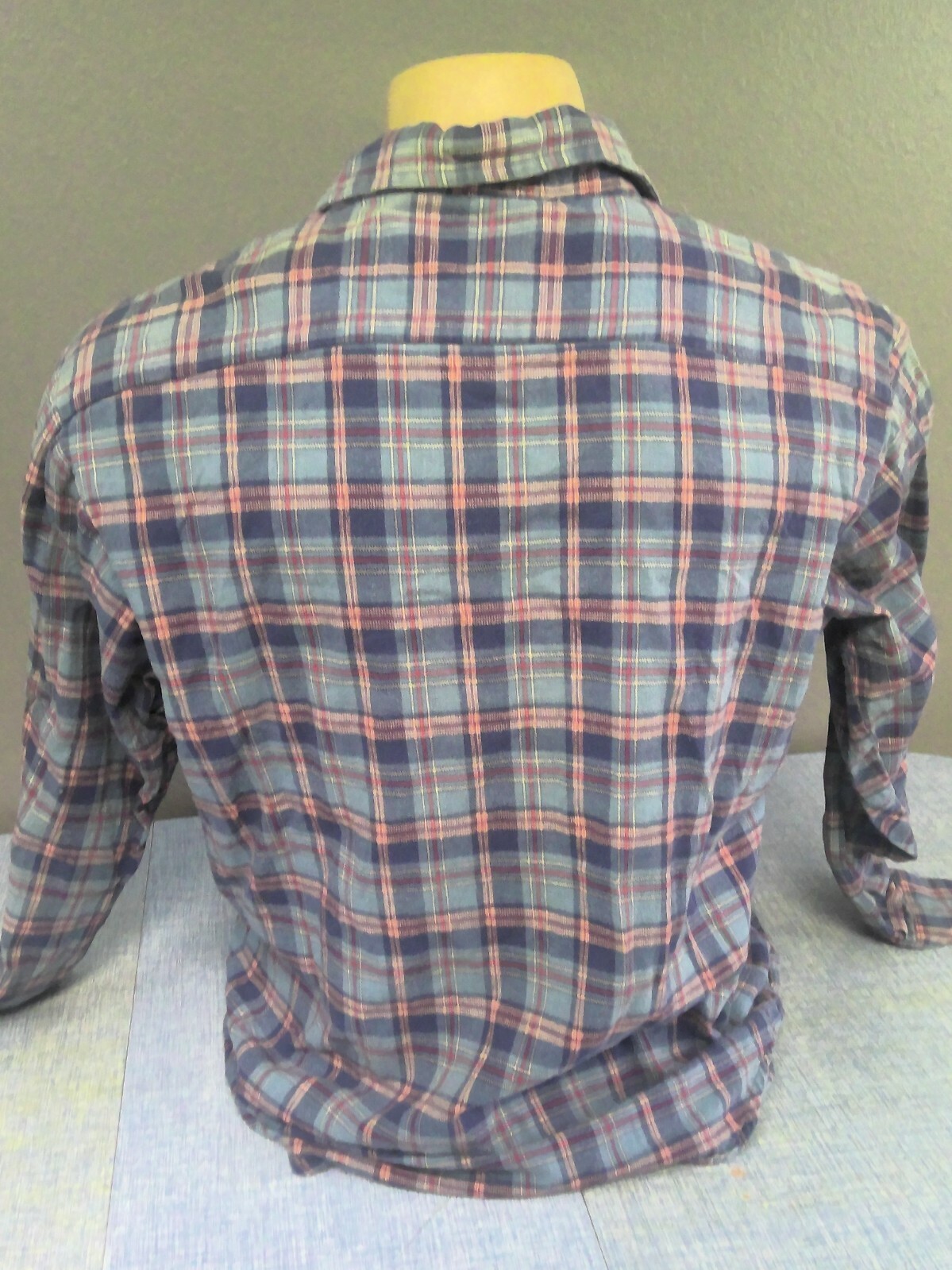 Vintage Spare Time Flannel Work Shirt Long Sleeve Button Up Men's ...