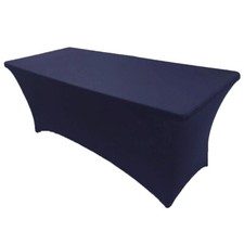 4' ft x 2.5'ft Spandex Fitted Stretch Tablecloth Table Cover Wedding Navy Blue