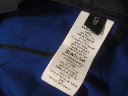 Jack Spade Rubberized Hooded Trench Coat Rain Coat NWT Small $448 Navy Blue - Picture 5 of 11