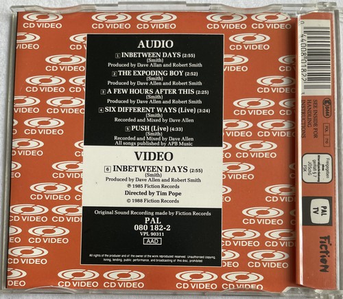 The Cure - In between Days - Very Rare UK CD / CD-Video / Laserdisc Single - Picture 2 of 3
