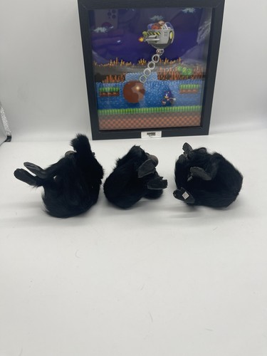 Vintage See No Evil, Hear No Evil, Speak No Evil Monkeys Kunststoff Fell 4,25" - Bild 5 von 5