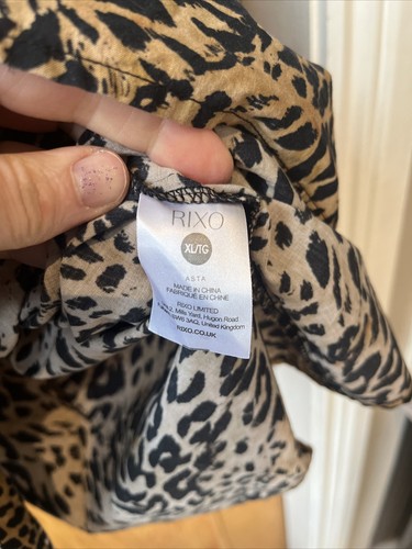Mini Vestido RIXO Asta Leopardo Talla XL UK 16 - Imagen 6 de 8