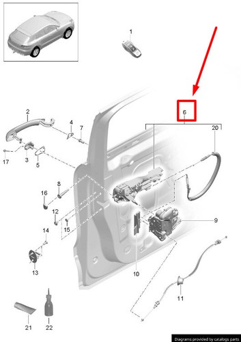 Porsche Macan 95b Türgriff Basis hinten rechts außen LHD 95B89886C NEU ORIGINAL - Bild 1 von 4