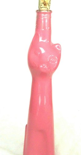 1 Figural Happy Cat Empty Wine Bottle German Reisling with Cork COLOR CHOICE - Picture 33 of 59