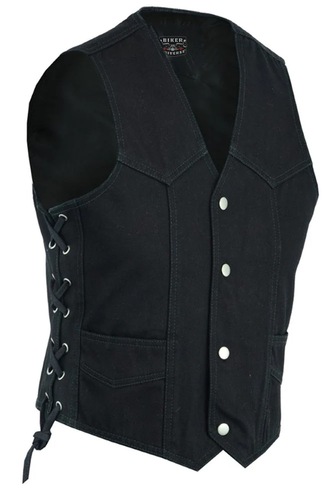 Kids Jean Vest Premium Quality Denim Vest Kids with Unique V Neck Design Black - Picture 7 of 9