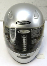 Cyber US-12 Motorcycle Helmet Black / Silver M-Medium w/ Visor