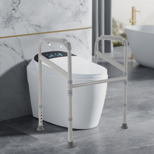 Toilet Surround Frame Bathroom Seat Frame Toilet Safety Support Bar Foldable - Picture 6 of 24