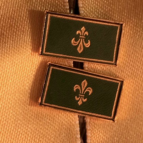 Vintage Manschettenknöpfe goldfarben grün mit Schnörkelmuster. 2 Paar - Bild 2 von 12