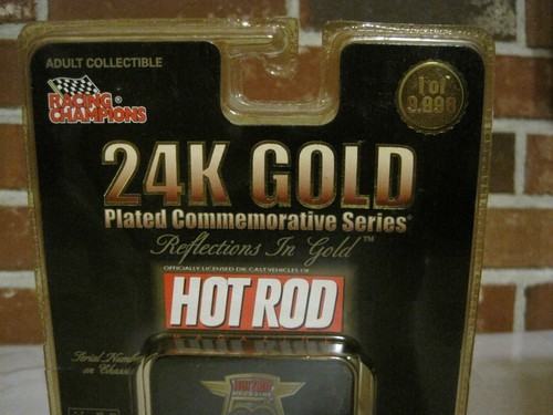 1998 RACING CHAMPIONS 24K GOLD PLATED COMMEMORATIVE SERIES 1:64 SCALE DIE CAST - Picture 2 of 12