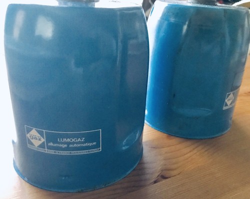 LUMOGAZ Laternen selten blau Made in FRANCE 2er Set schön Vintage toll🌲 - Bild 4 von 9