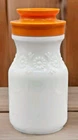 Milk Glass Vintage Maxwell House Coffee Jar Canister Floral Orange Plastic Lid