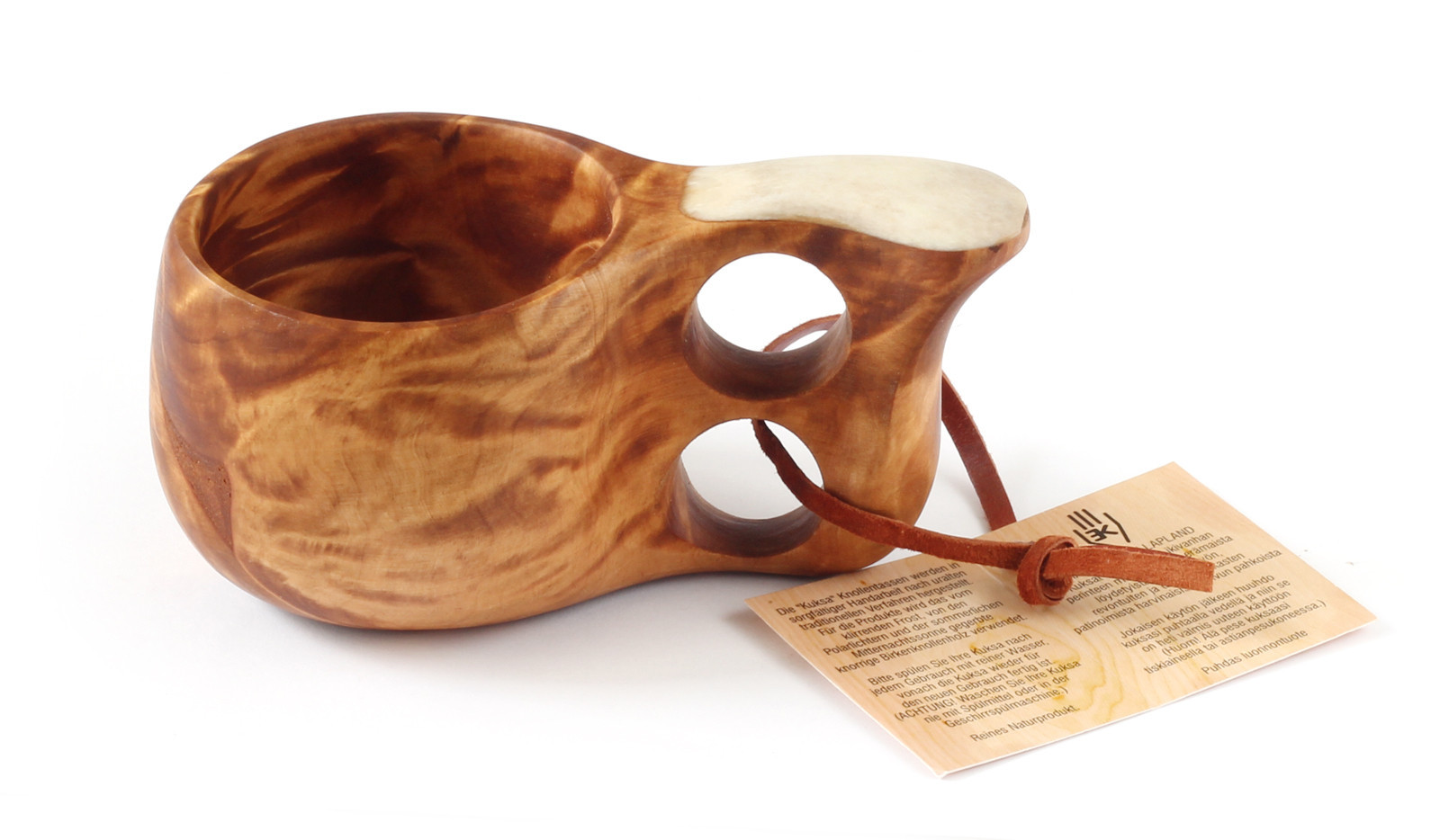 Children KUKSA Nordic wooden cup HANDMADE from CURLY BIRCH+ Reindeer bone - No13 Children Reindeer KUKSA Nordic wooden cup HANDMADE from CURLY BIRCH+ Reindeer Children bone - No13 b8c405