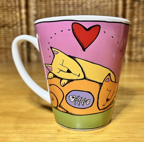 Kitty Love by Ursula Dodge 10 Unzen Kaffee Teetasse Becher Wein Abendessen Katzen - Bild 3 von 8