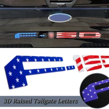 USA Flag 3D Raised Tailgate Insert Decals Letters for 2018-2020 F-150