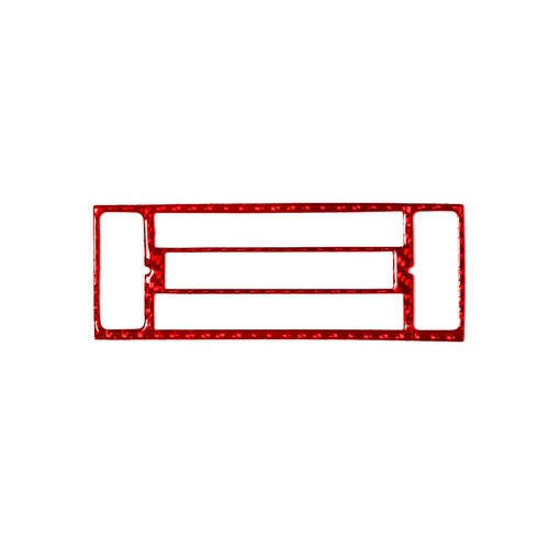 For Hyundai Azera 2006-11 Red Carbon Fiber Center Console Control Panel Cover - Picture 4 of 10