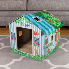Corrugated Cardboard Cat Scratching Pad, Indoor Tree House, Multicolored, O/S
