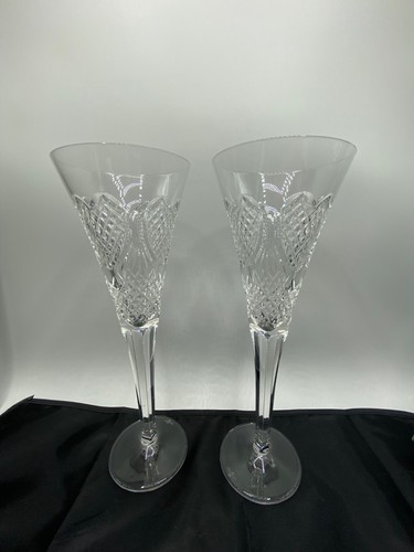 Waterford Celebration Love Toasting Flutes Vintage First Edition Pair (C) - Picture 14 of 19