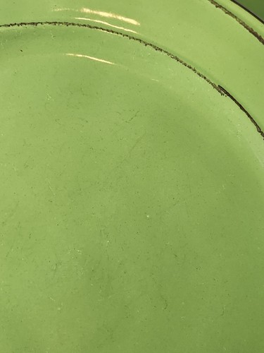 Citrus Grove Olive Green Dinner Plates 11" Set Of 3 Brown Edge  - Picture 16 of 24