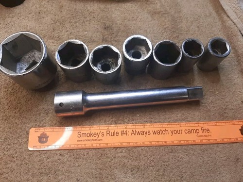 3/4" Dr 8 pc lot 13/16" 7/8"1-1/8"1-3/16"1-1/4"1-5/16"1-7/8 Taiwan 8 In KD EXT - Picture 6 of 6