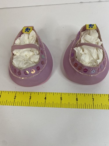 Build-A-Bear Schuhe rosa Pailletten Riemen Schaumstoffboden BAB - Bild 2 von 7
