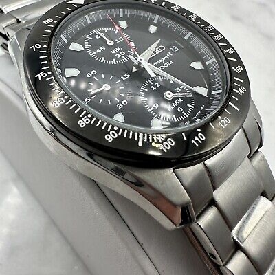 Seiko SEIKO Watch Chronograph Quartz 7T62-0ER0, Scratched Seiko SEIKO Watch Chronograph Quartz 7T62-0ER0, Scratched