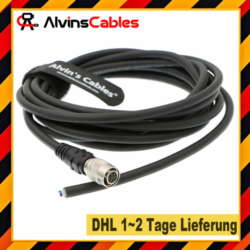 FürBasler GIGE AVT CCD Kamera Hirose 6Pin Weiblich Schwarz Kamera Kabel Flexibel - Picture 5 of 6