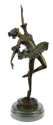 Ballerina Girl Ballet Art Shoes Slippers Bronze Marble Statue Sculpture Award - Picture 6 of 9