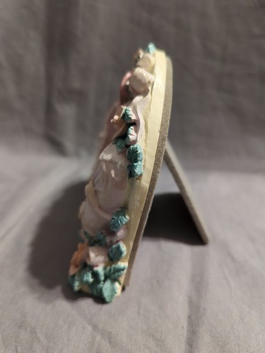 Unbranded Ceramic Picture Frame w/ Pink Slippers And Roses, 4 1/4"H - PRE-OWNED - Picture 5 of 7