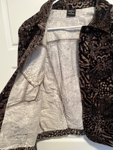 TRIBAL Women’s Size 8 Blazer Jacket Stretch Animal Print Long - Picture 3 of 7