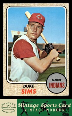 1968 Topps - Duke Sims - #508  Cleveland Indians