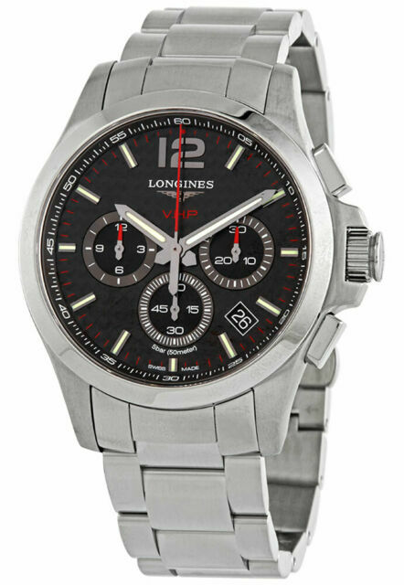 Longines Conquest Men's Black Watch 