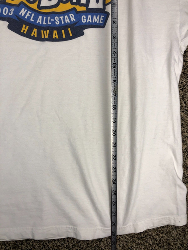 Vintage Reebok 2003 NFL Pro Bowl Hawaii Double Sided White T Shirt Size Large - Picture 11 of 11